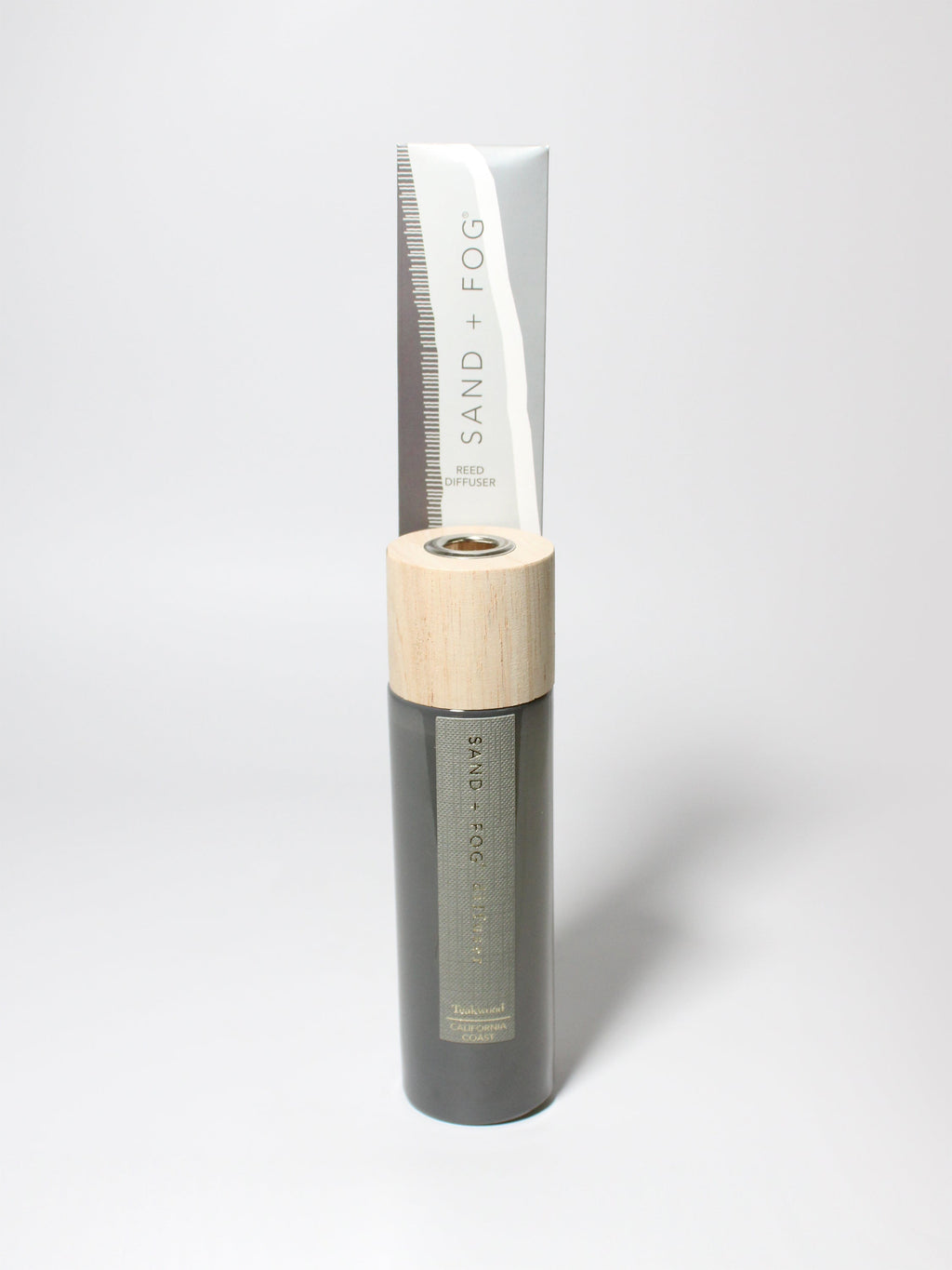 Teakwood reed diffuser Gray Glass with Wood lid