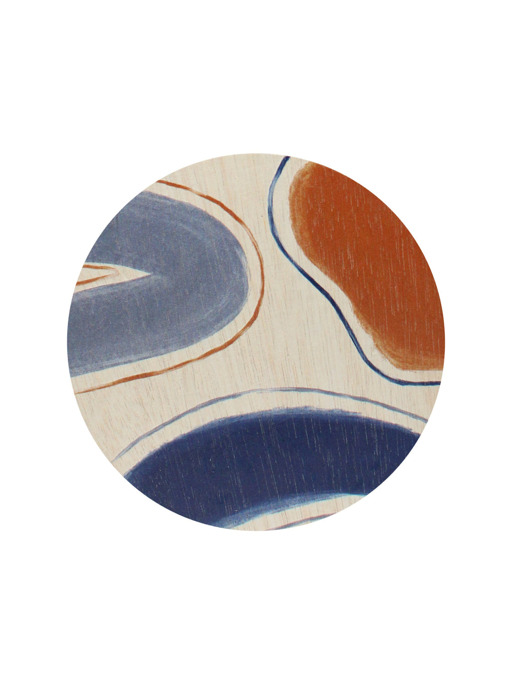Ocean & Sea Salt 12 oz scented candle Ink vessel with Painted Abstract lid