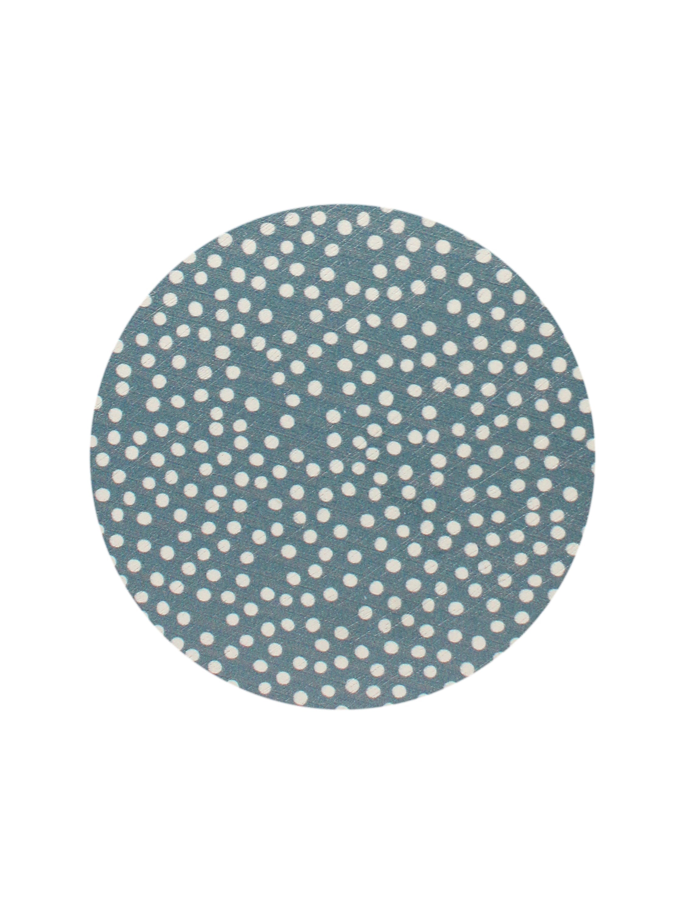 Midnight Blue Citrus 12 oz scented candle Blueish Gray vessel with Painted Dot lid