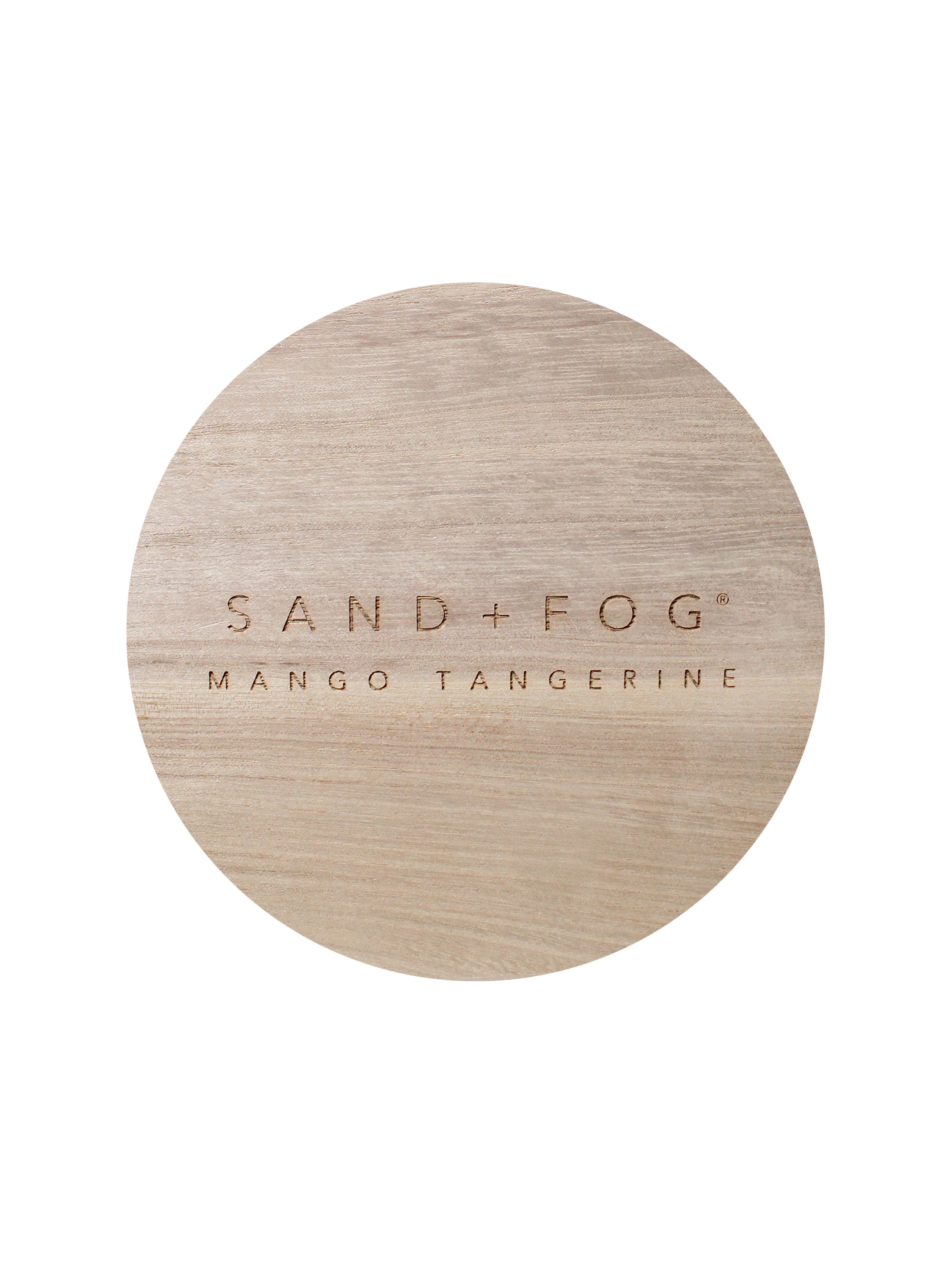 Mango Tangerine 23 oz scented candle Black vessel with Sand+Fog wood lid