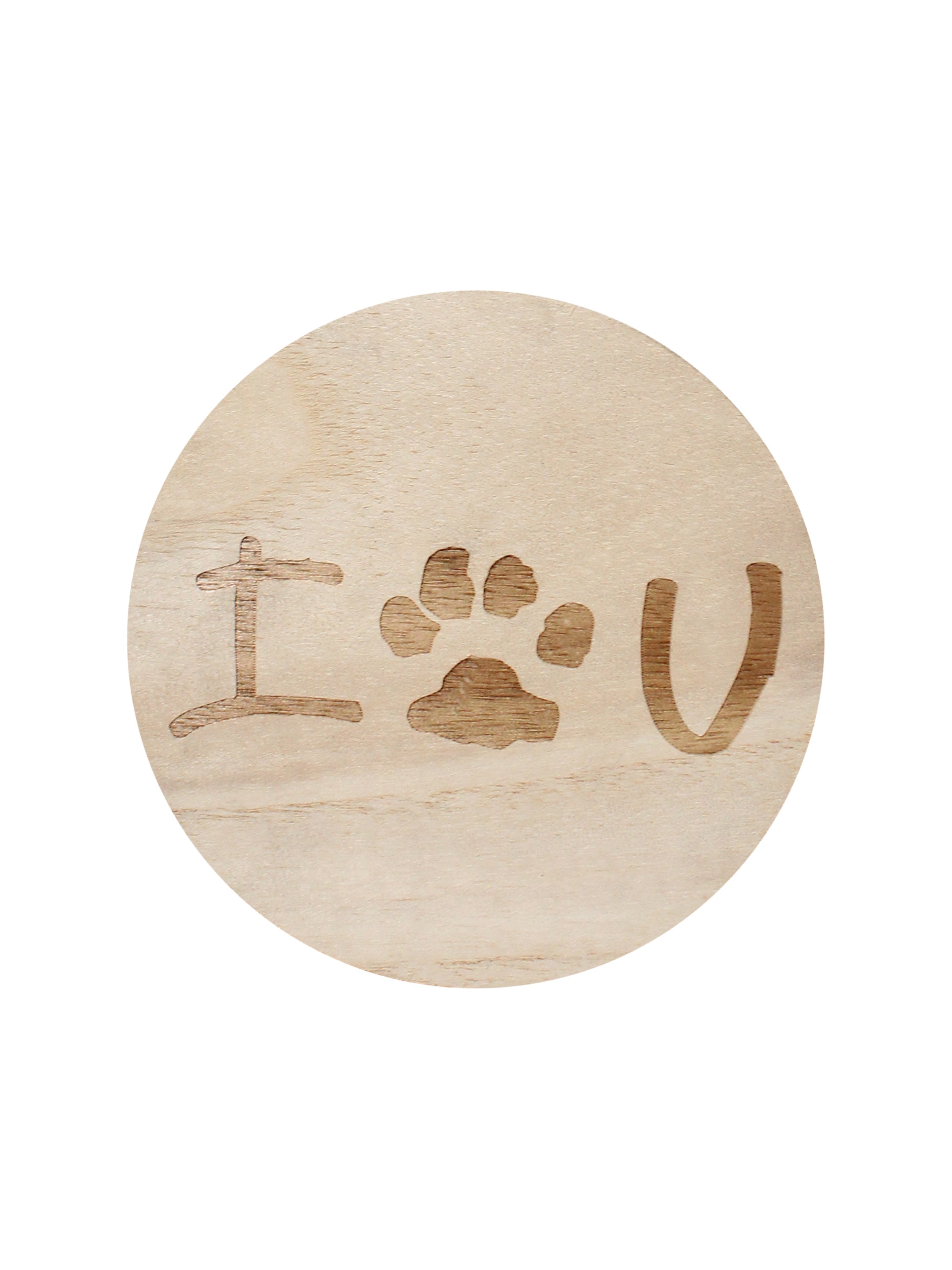 Sand + Paws Tropical Citrus 12 oz scented candle White vessel with I PAW YOU carved lid
