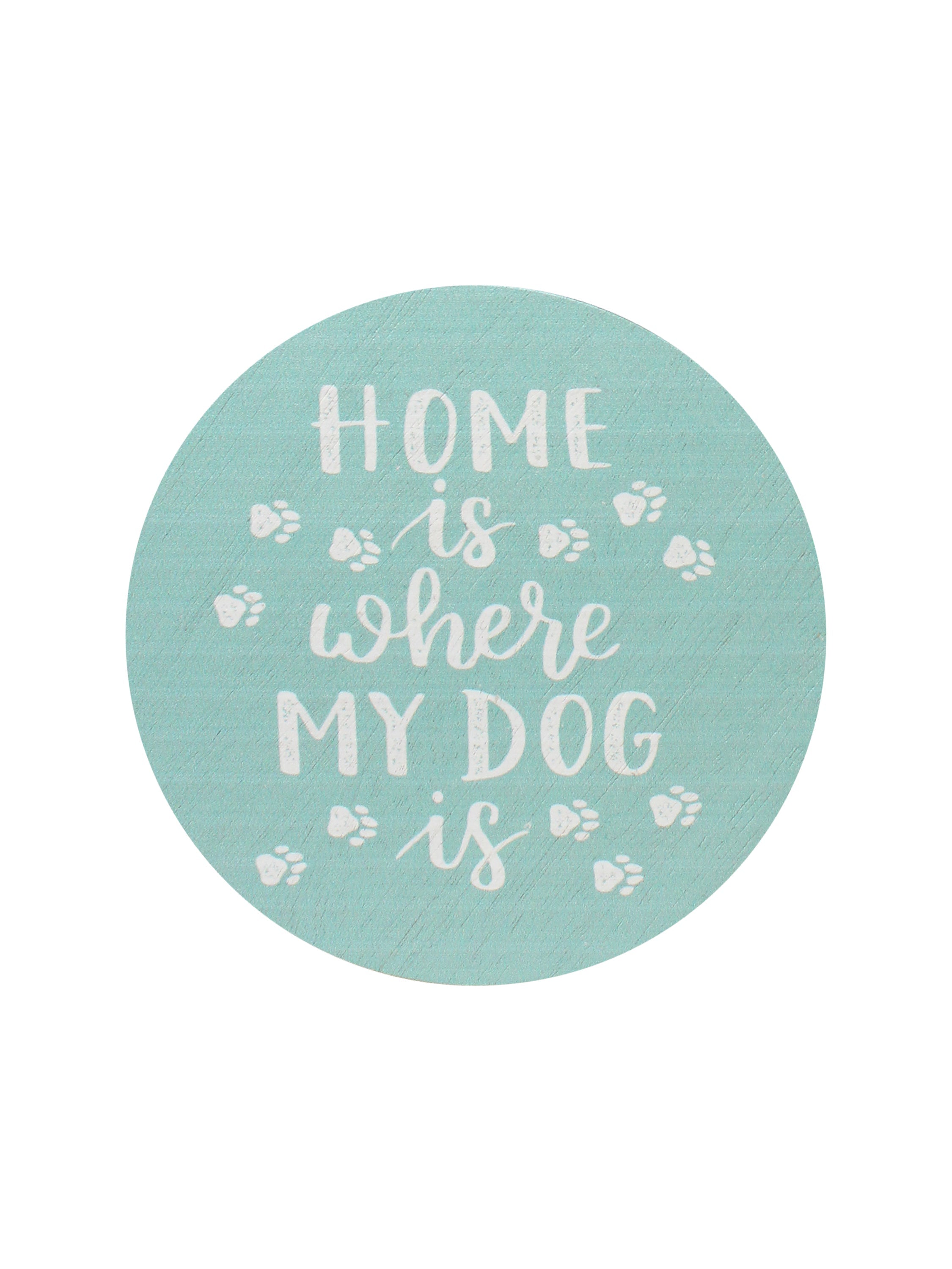 Sand + Paws Gardenia 12 oz scented candle White Vessel with Painted Home is Where my Dog Is lid