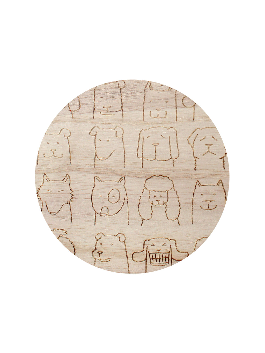 Sand + Paws Pineapple Coconut 21 oz scented candle White vessel with Multi-Breed carved wood lid