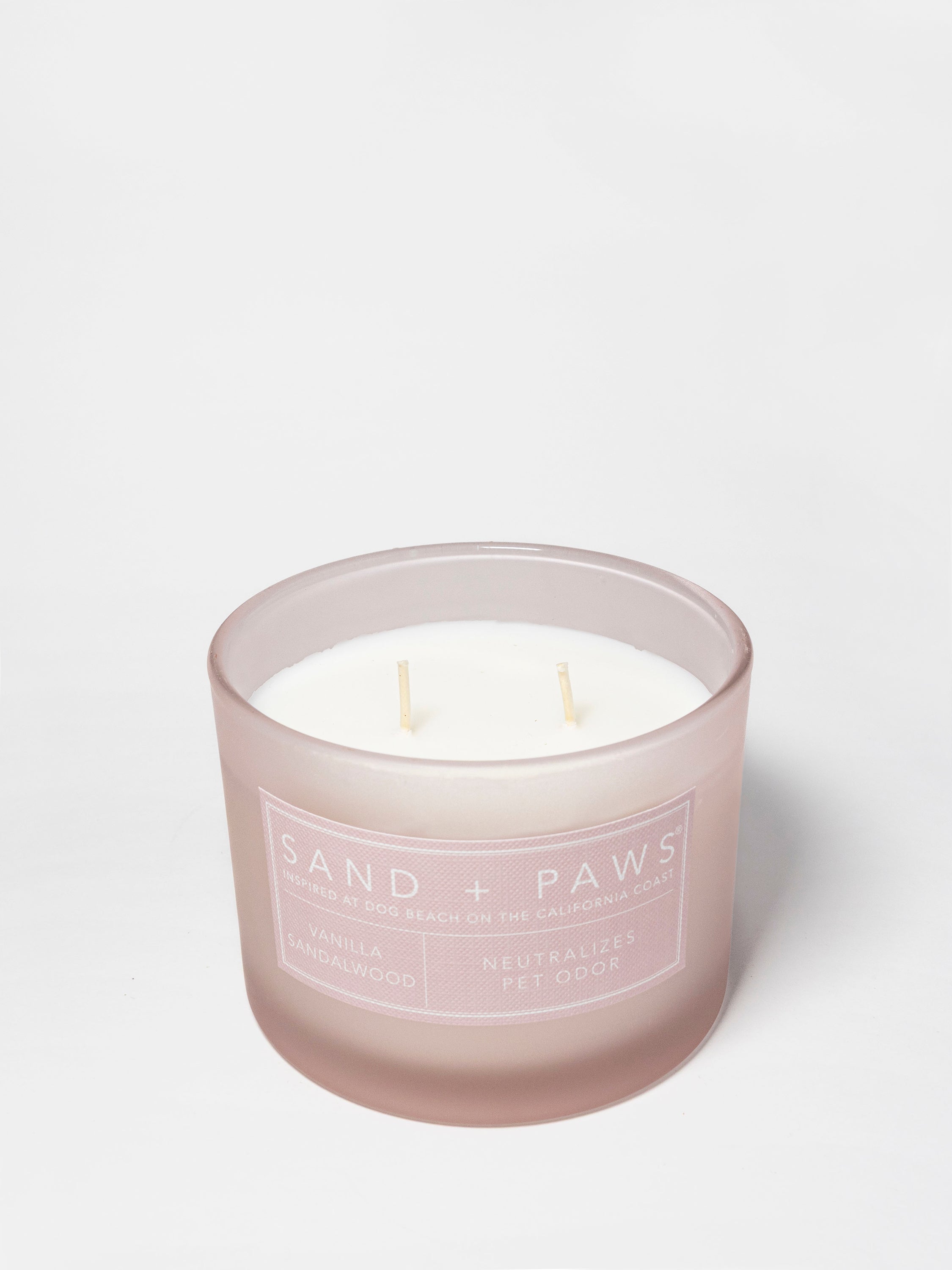 Sand + Paws Vanilla Sandalwood 12 oz scented candle