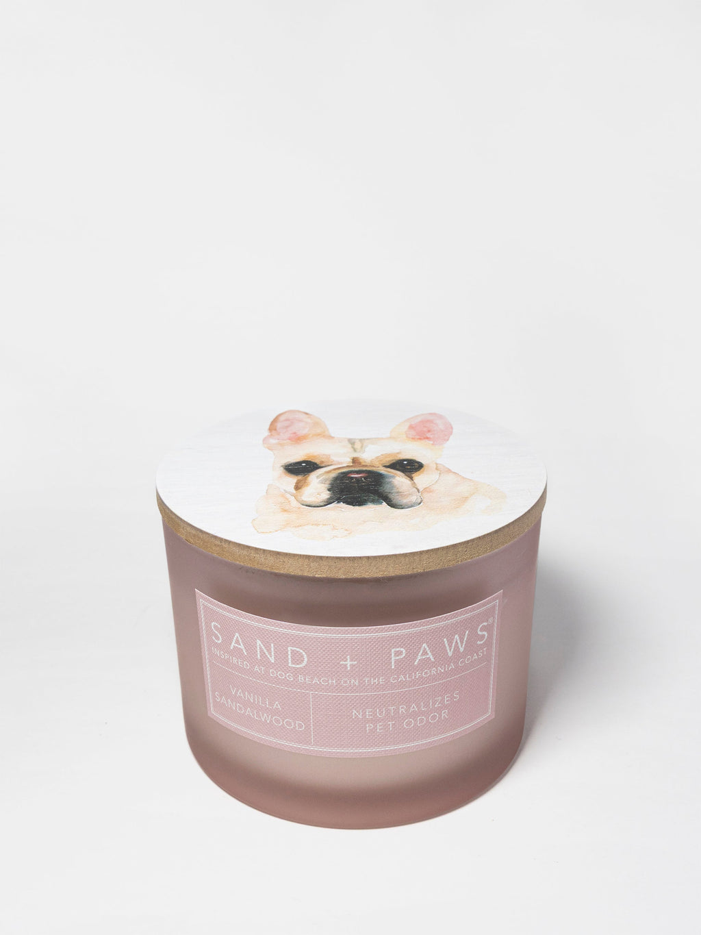 Sand + Paws Vanilla Sandalwood 12 oz scented candle