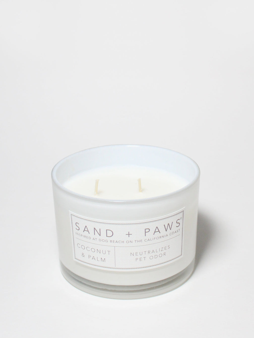 Sand + Paws Coconut & Palm 12 oz scented candle