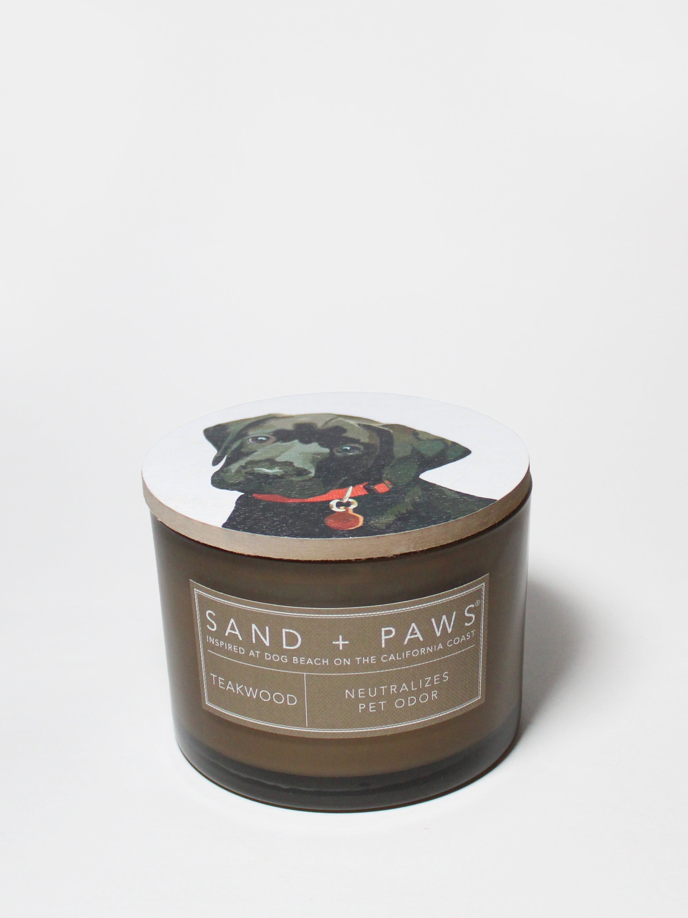 Sand + Paws Teakwood 12 oz scented candle