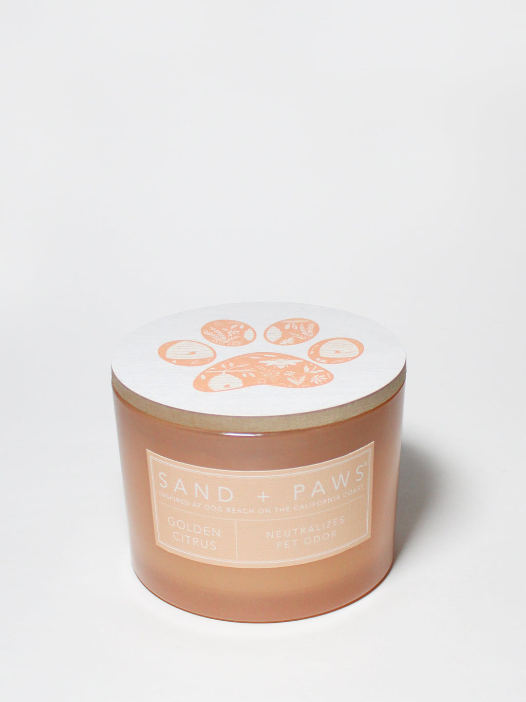 Sand + Paws Golden Citrus 12 oz scented candle
