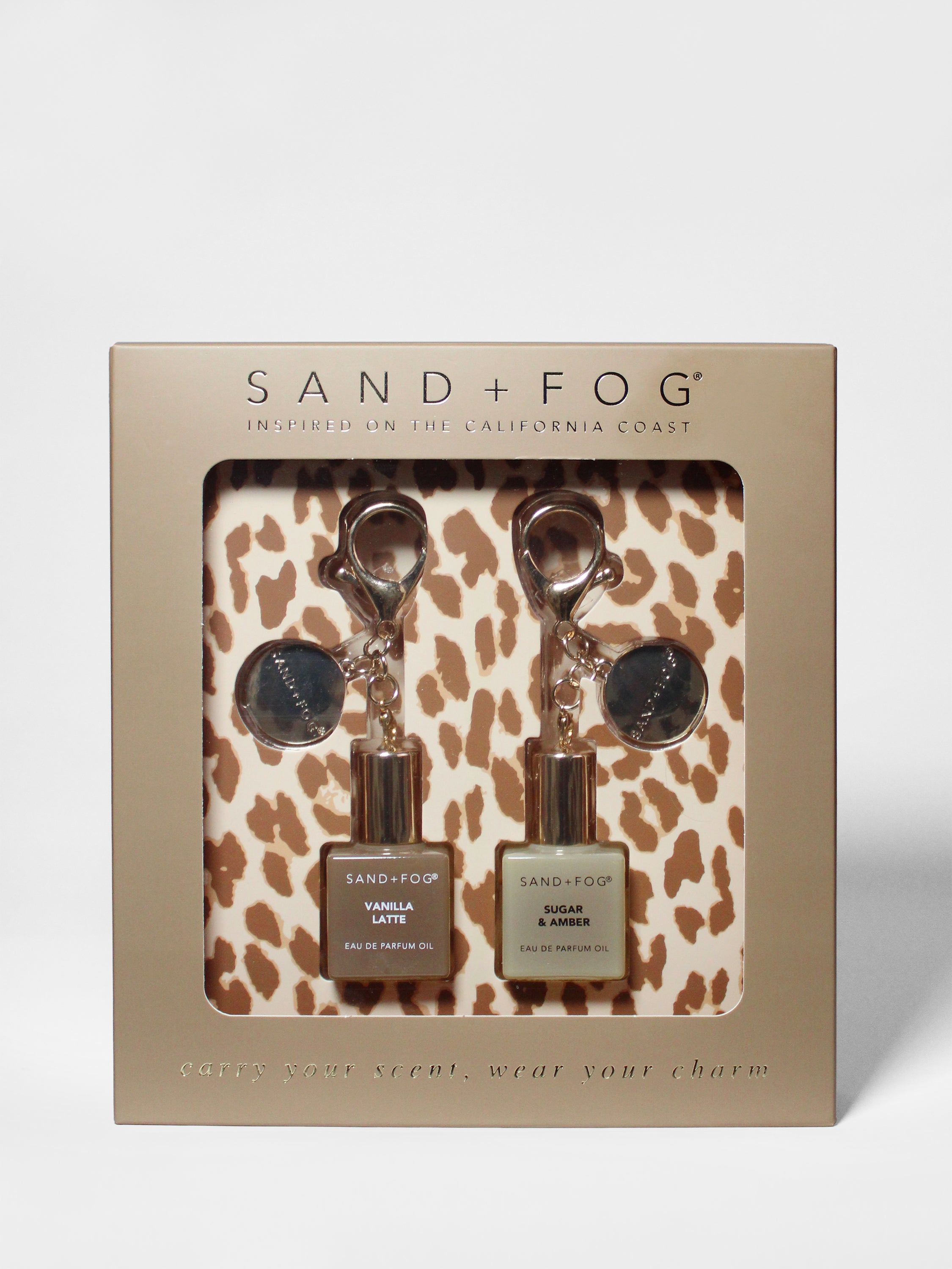 Bag Charm Perfume Oil Rollerball Set - Vanilla Latte + Sugar & Amber