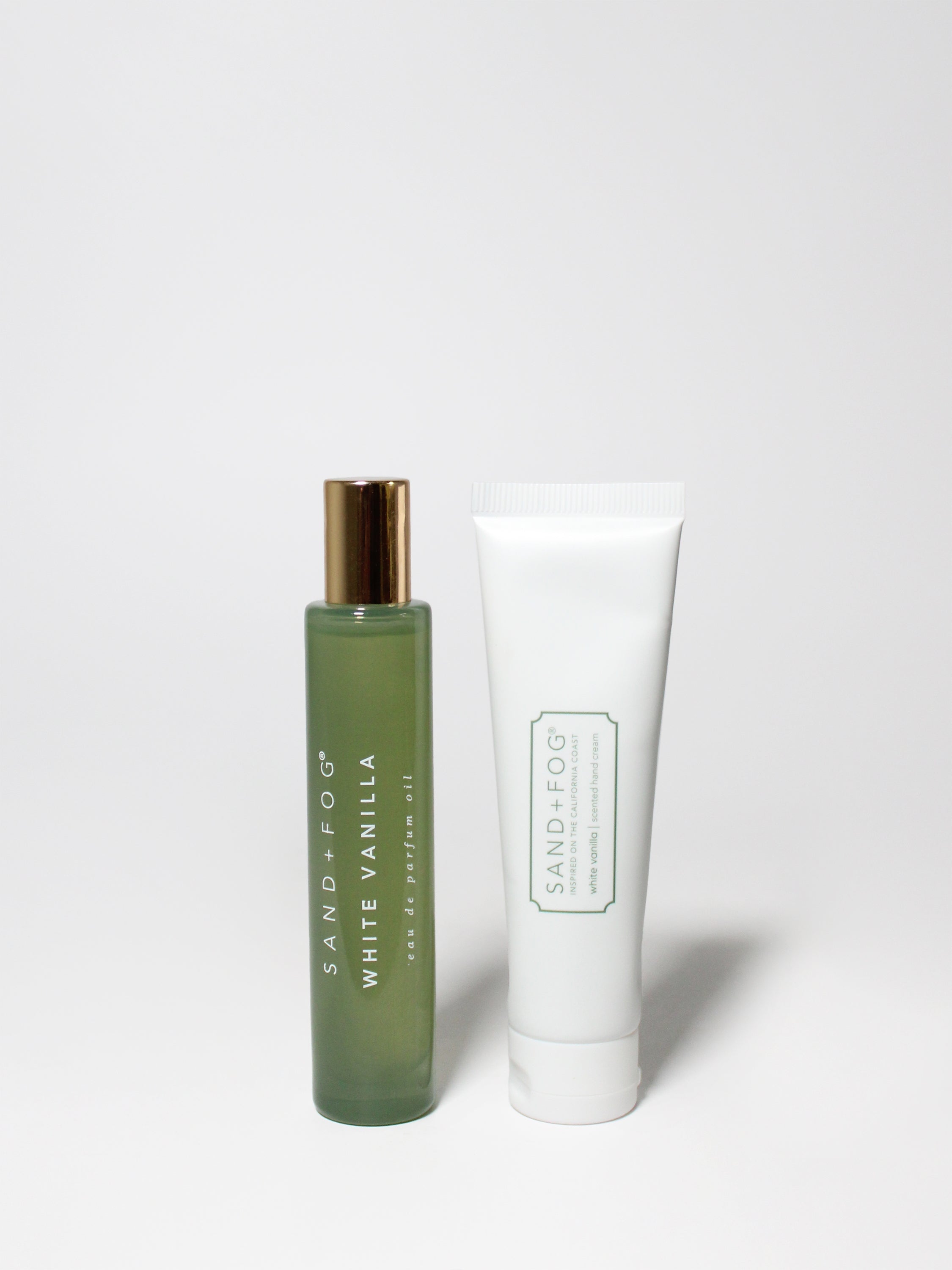 Hand Cream and Perfume Oil Rollerball Set - White Vanilla