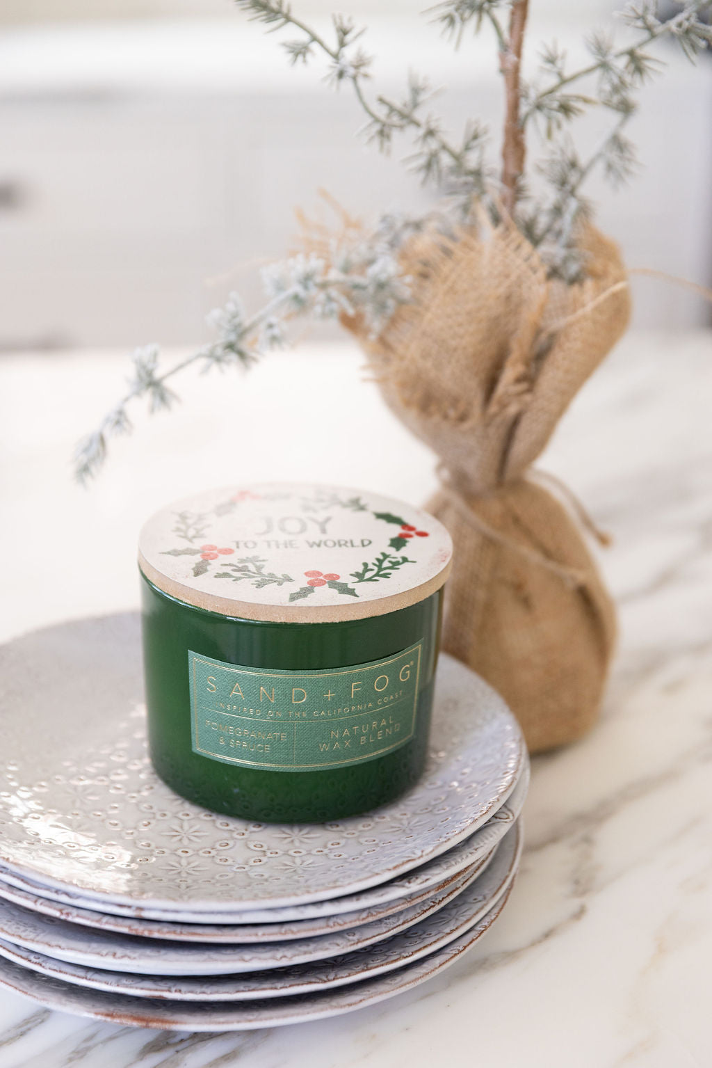 Pomegranate & Spruce 12 oz scented candle