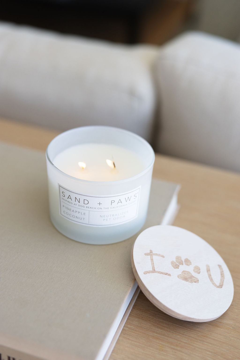 Sand + Paws Pineapple Coconut 12 oz scented candle
