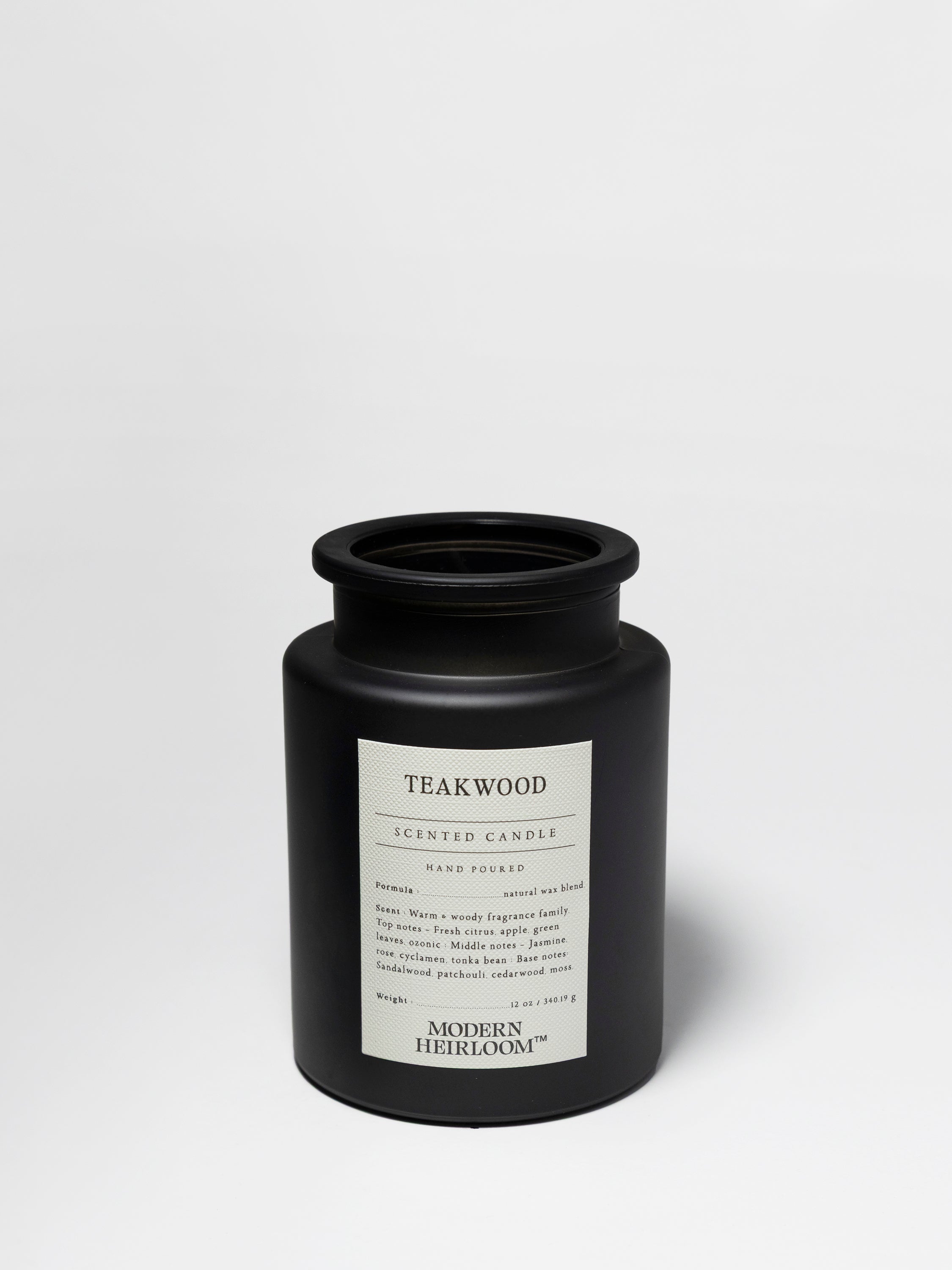 Teakwood 12 oz scented candle