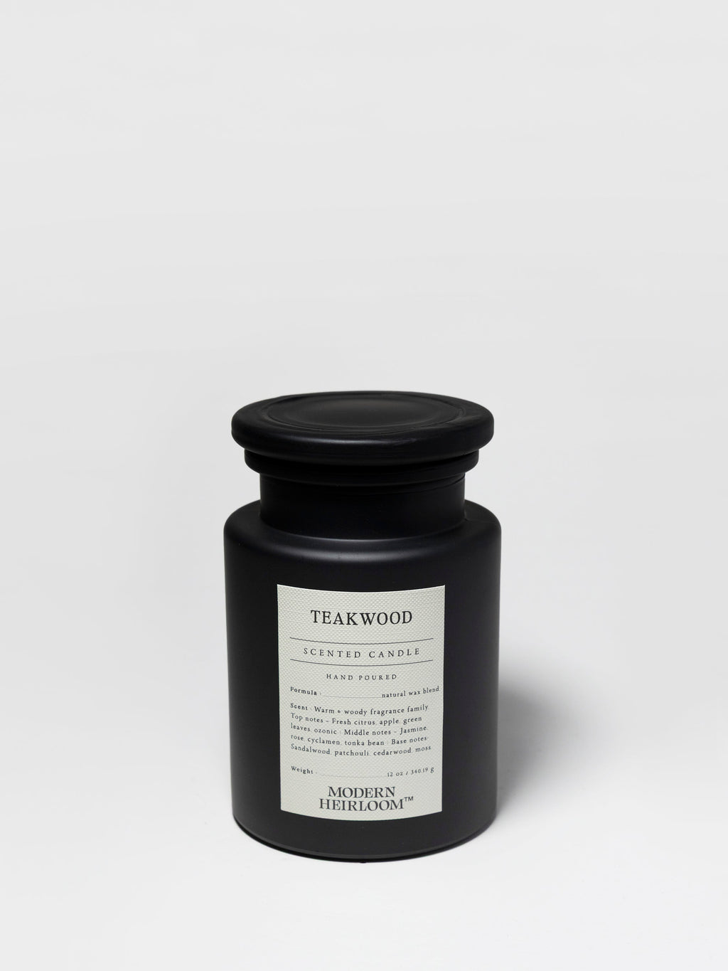 Teakwood 12 oz scented candle