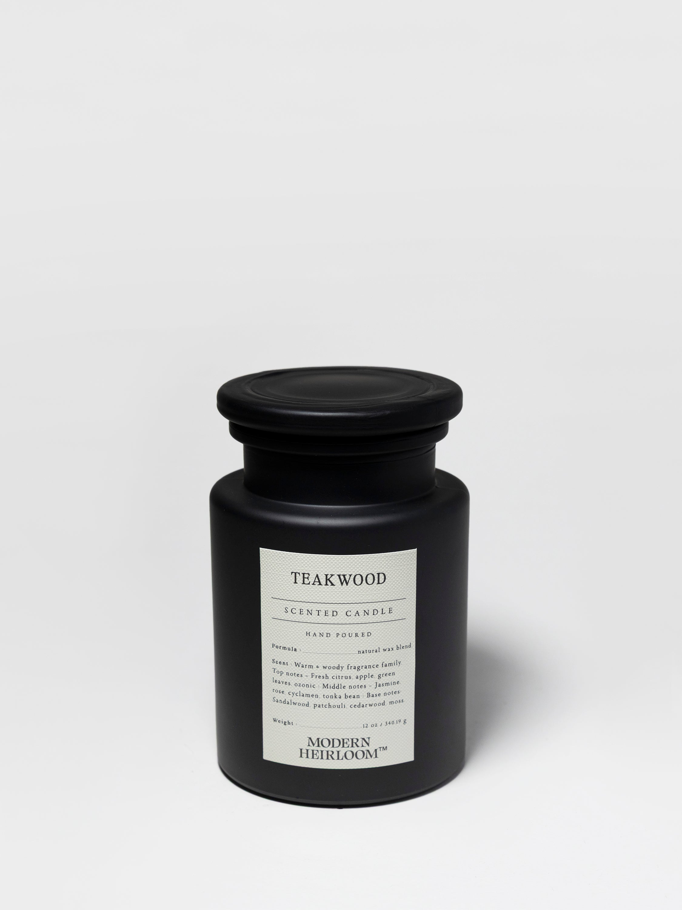 Teakwood 12 oz scented candle