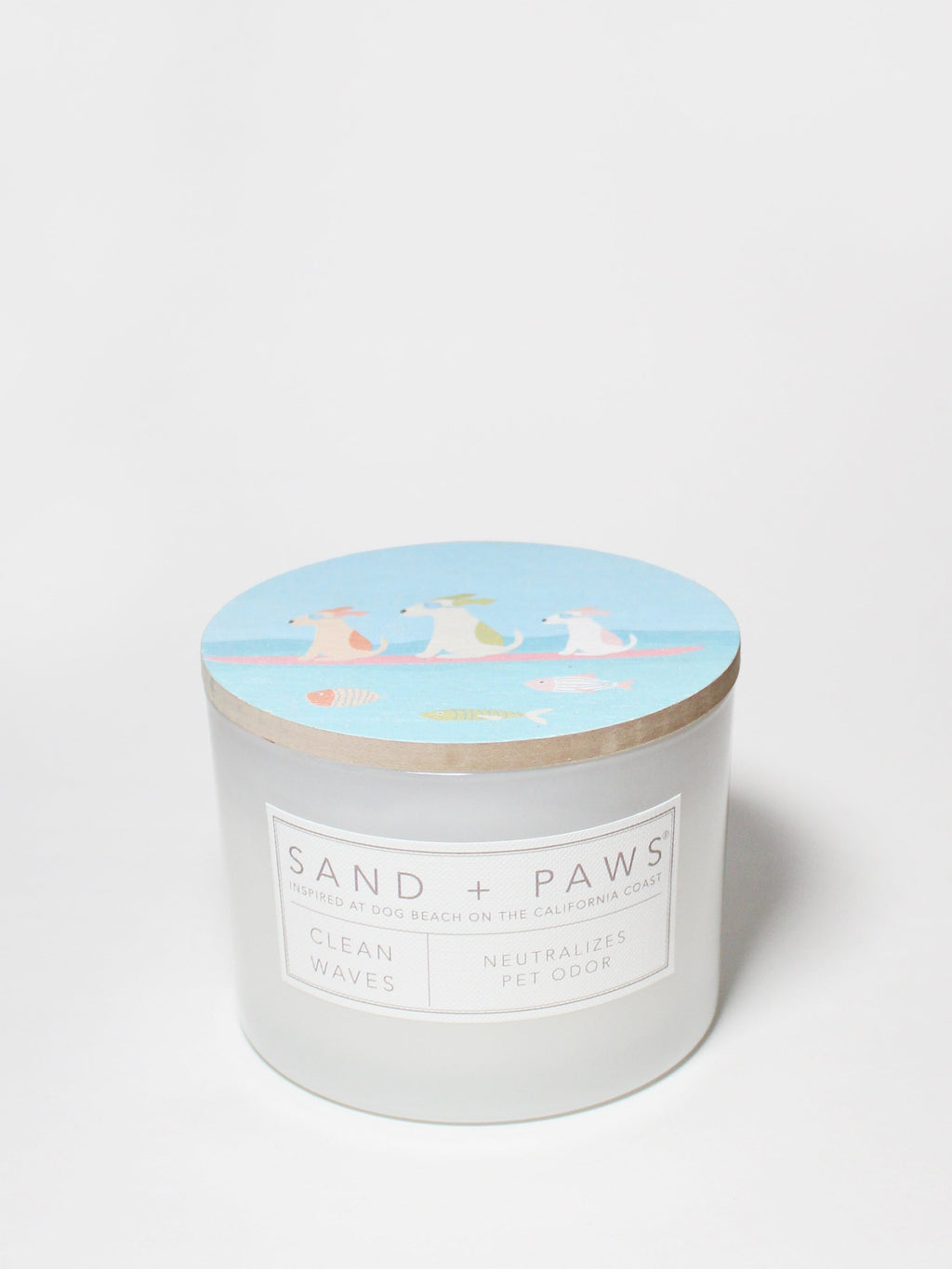 Sand + Paws Clean Waves 12 oz scented candle