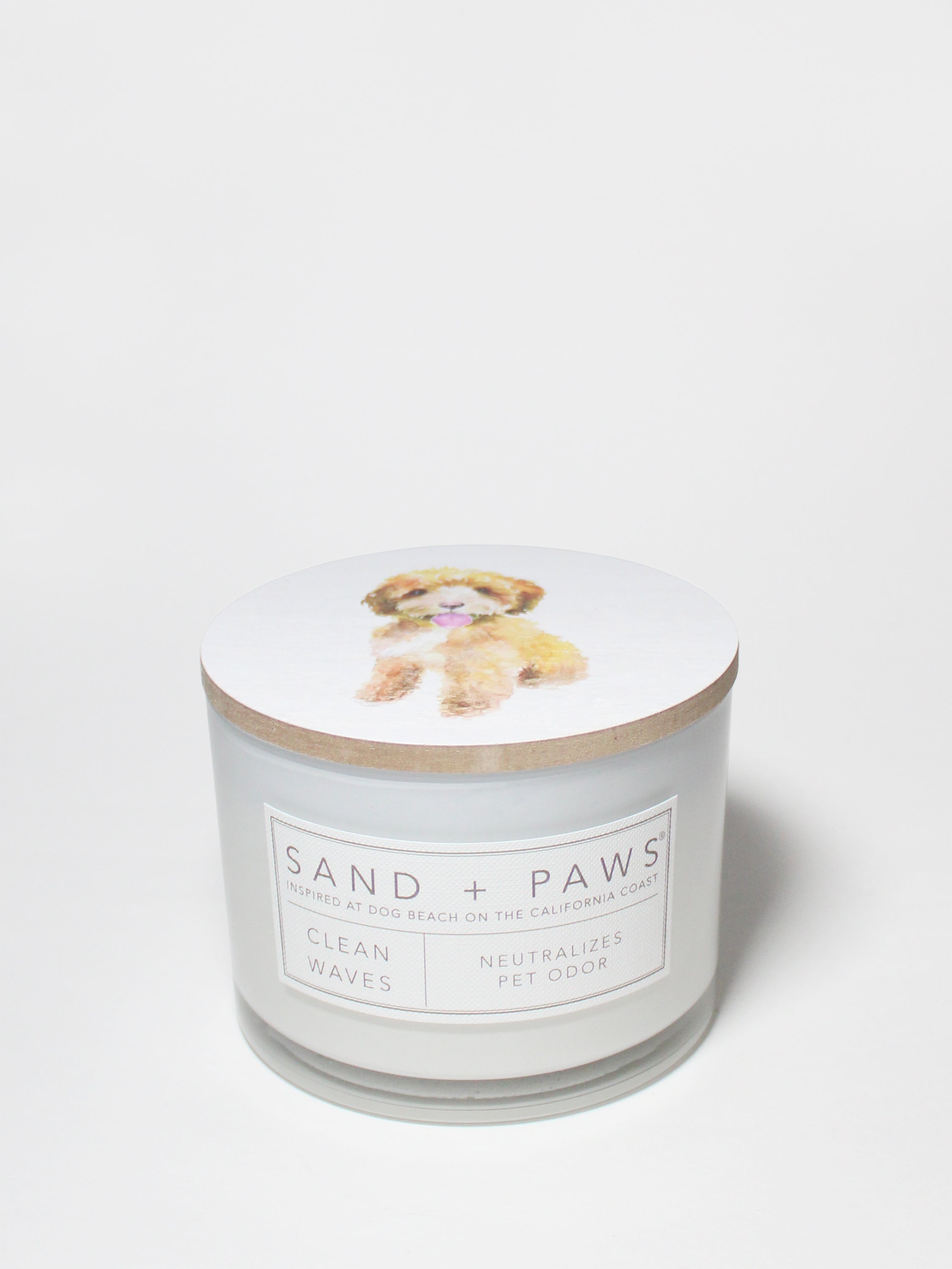 Sand + Paws Clean Waves 12 oz scented candle