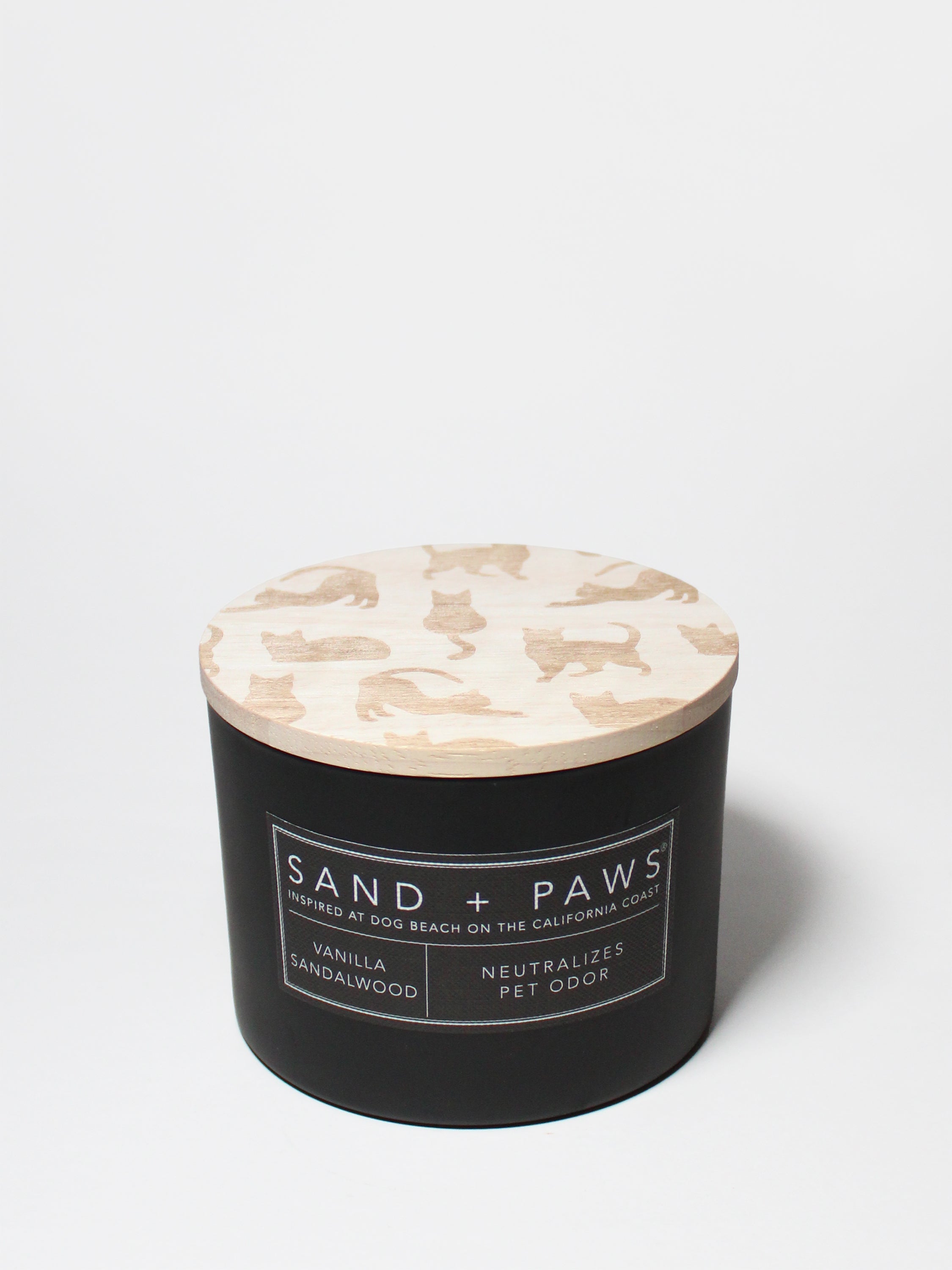 Sand + Paws Vanilla Sandalwood 12 oz scented candle