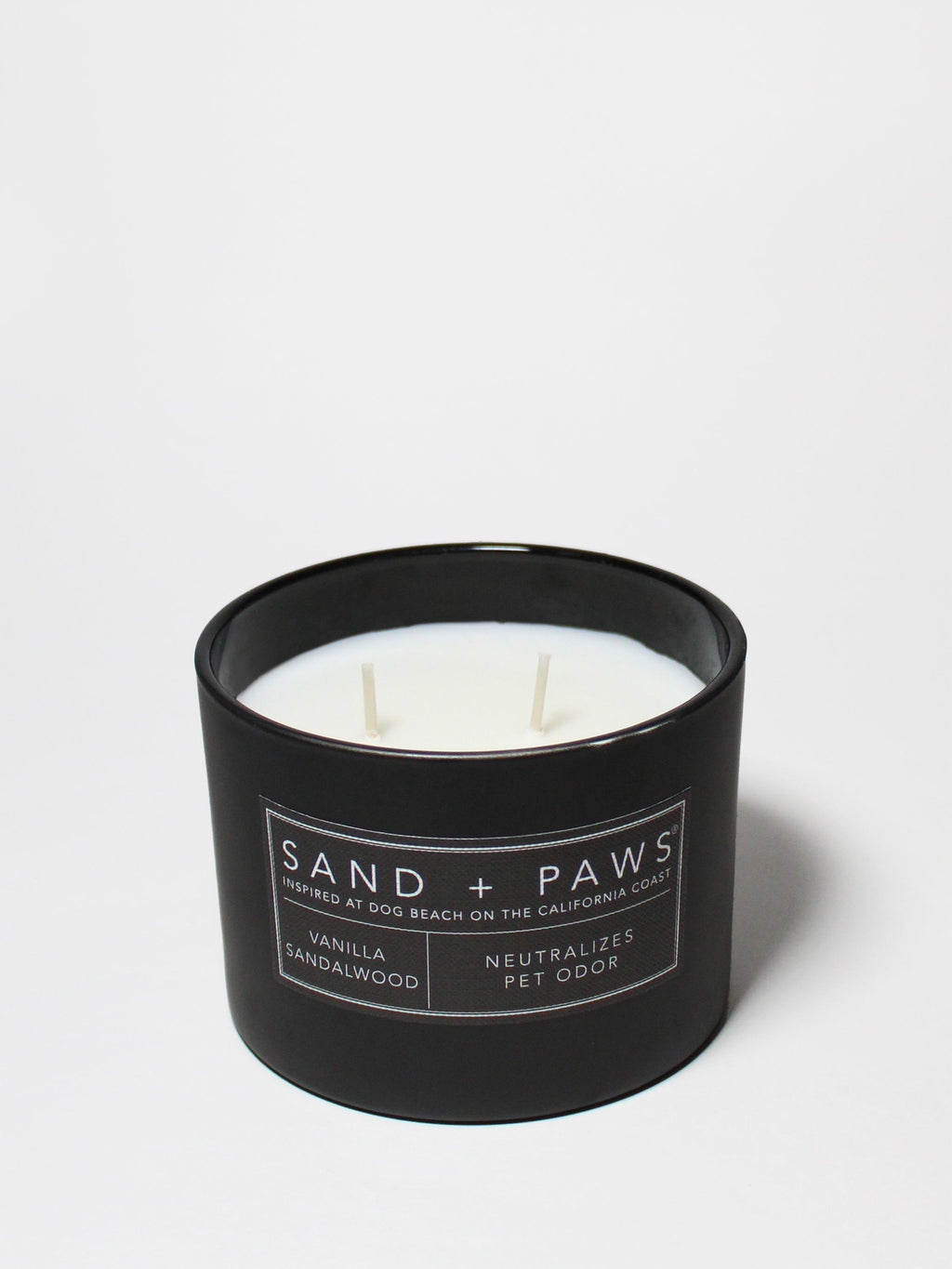 Sand + Paws Vanilla Sandalwood 12 oz scented candle